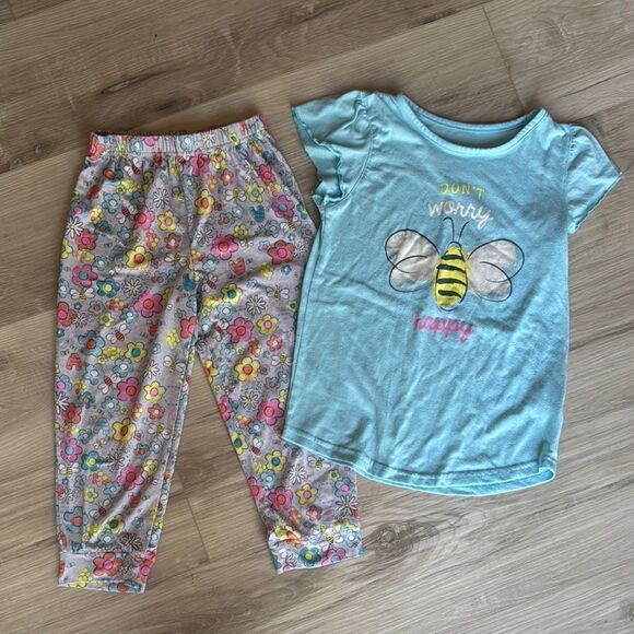 ‘bee happy’ Pajama Set Girls Size 8 - Picture 1 of 5